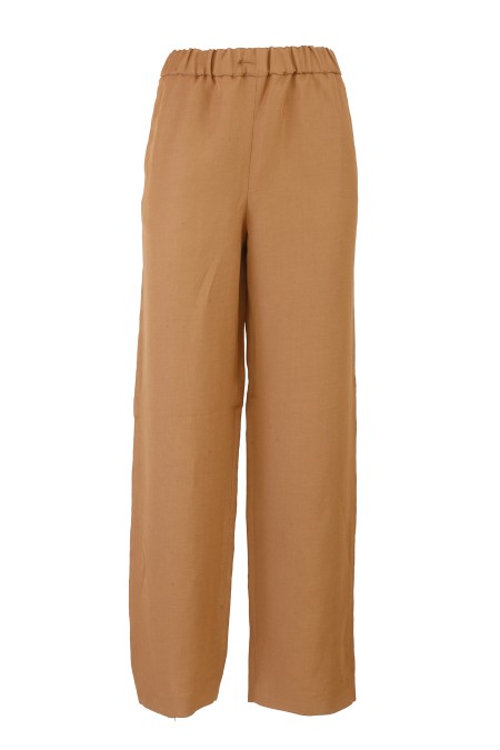Shop FABIANA FILIPPI  Trousers: Fabiana Filippi wide jogging trousers.
High waist.
Soft fit.
Composition: 64% Viscose 36% Linen.
Made in Italy.. PAD274F255D544-1255